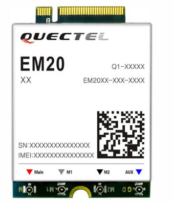 Compacte Quectel-Module IoT EM20 een lte-de Hoge snelheidsconnectiviteit van Cat20 M.2